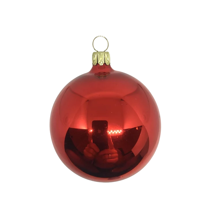 Julgranskulor klarröd 7 cm 4-pack