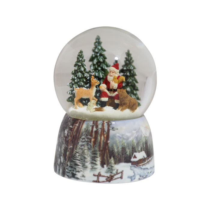Snöglob Jultomte med skogsdjur