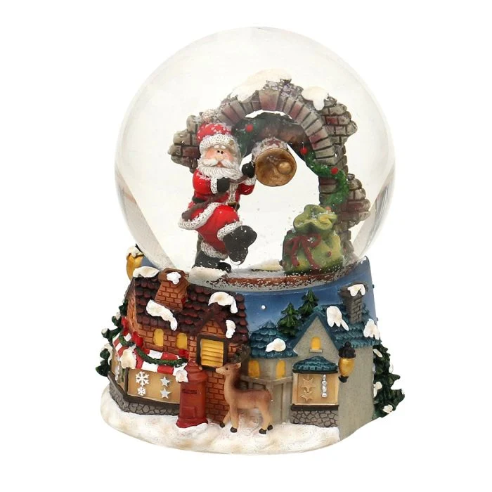 Snöglob Tomte med klocka