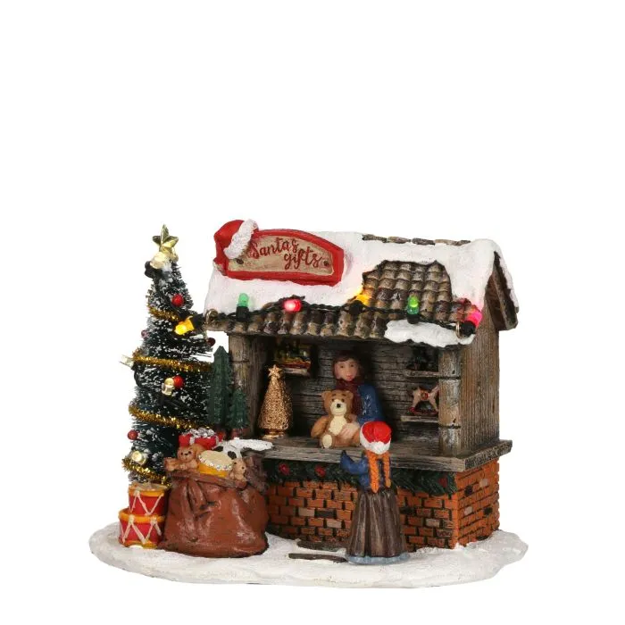 Luville Julemandens Stånd med julklappar