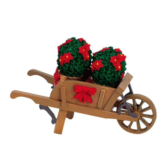 Skottkärra med julstjärnor