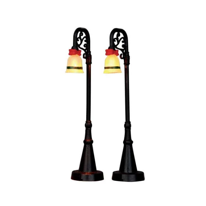 Bell Ornament Lamp Post Set Of 2