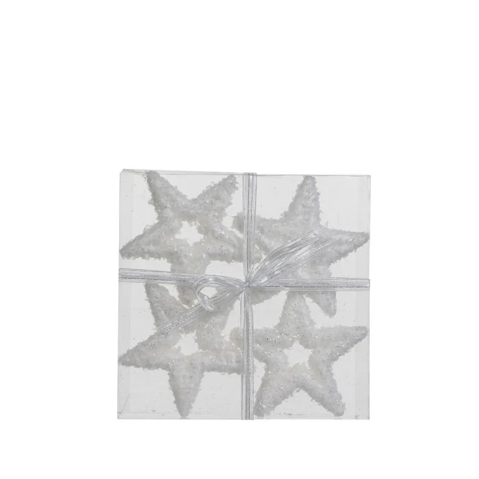 Flamingostjärnor med glitter 4-pack