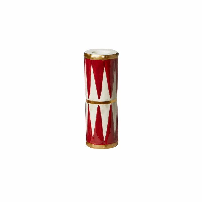 Trumma ljusstake och vas i ett 13 cm hög