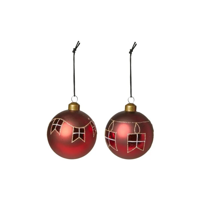 Julgranskula med flagggirlang