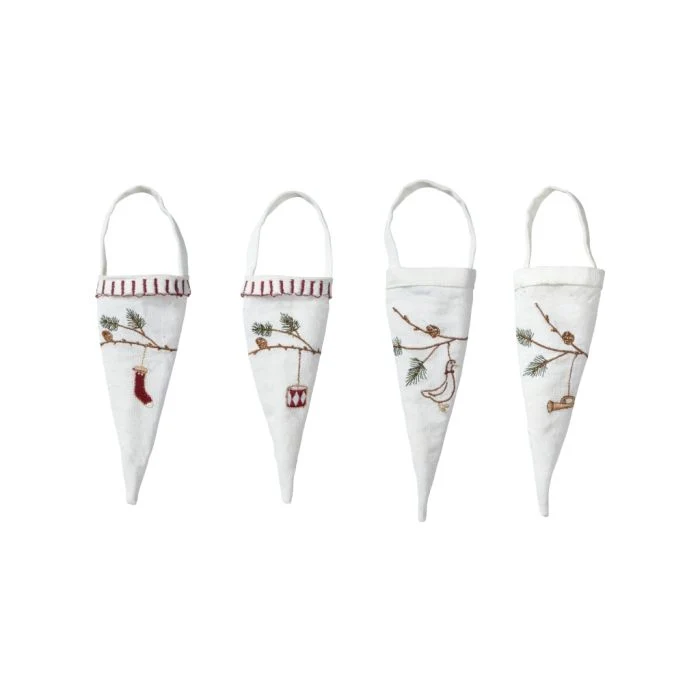 Strut med broderi vit
