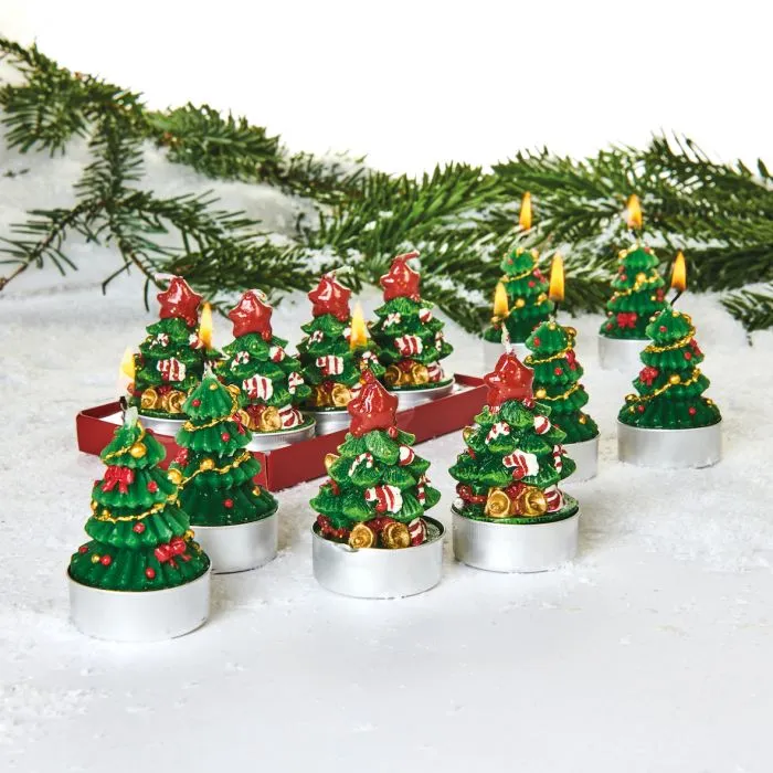Värmeljus julgranar