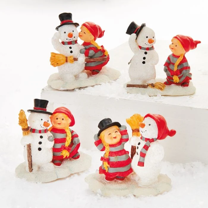 Bäbistomte med snögubbe 2-pack