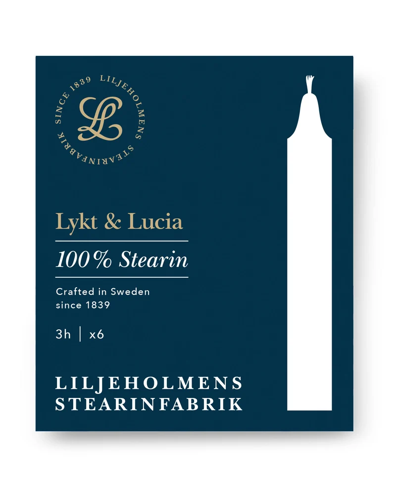 Liljeholmens Lykt- & Lucialjus - 6-pack vit