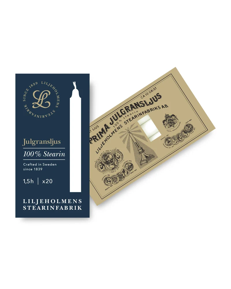 Liljeholmens Julgransljus - 20-pack vit