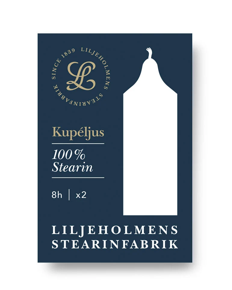 Liljeholmens Kupéljus - Blockljus vit 2-pack