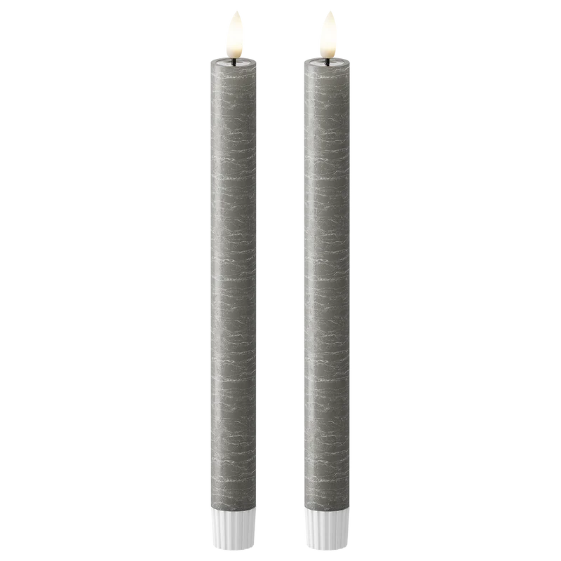 LED Kronelys WetLook Ø 2,2 x 24,5 cm Mørkegrå
