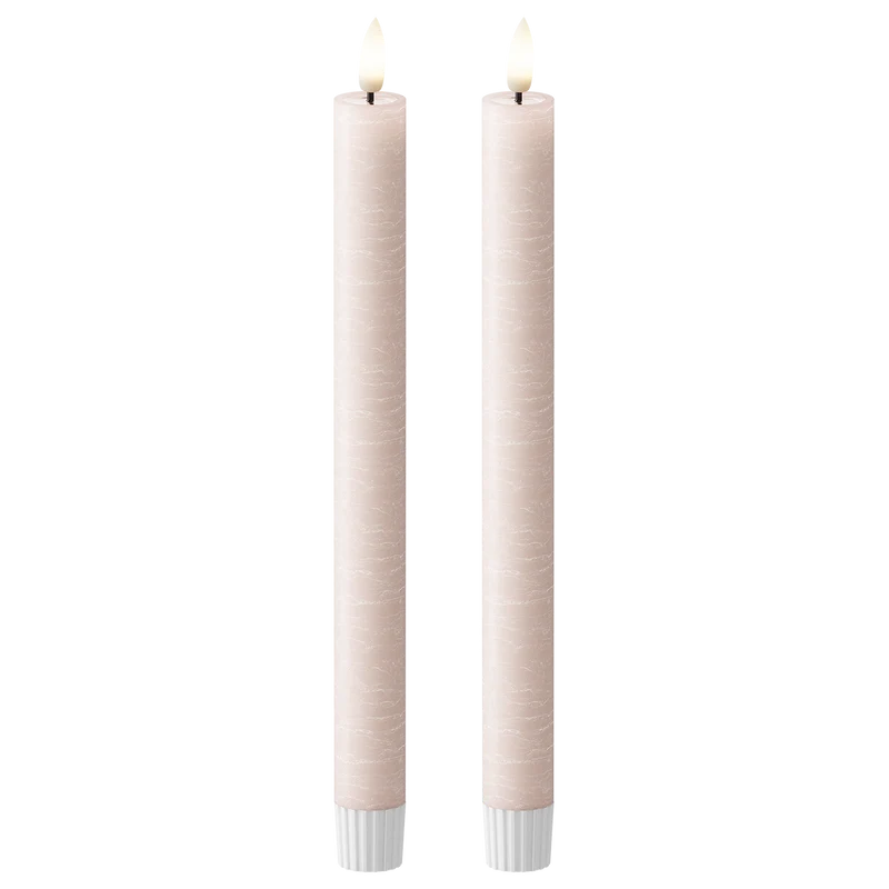 LED Kronelys WetLook Ø 2,2 x 24,5 cm Rosa