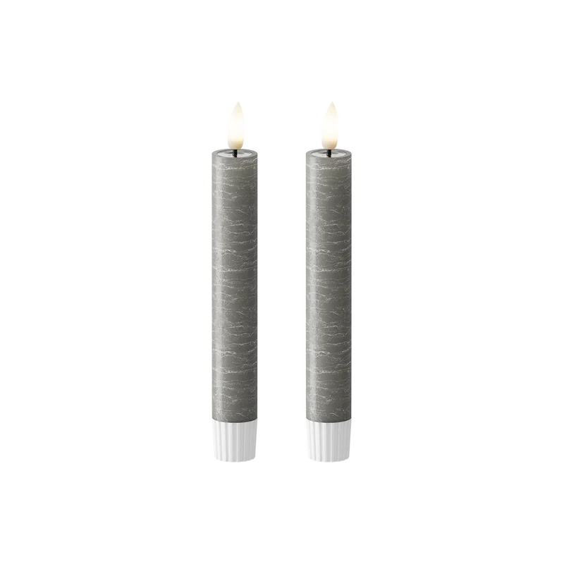 LED Kronelys WetLook Ø 2,2 x 18,5 cm Mørkegrå