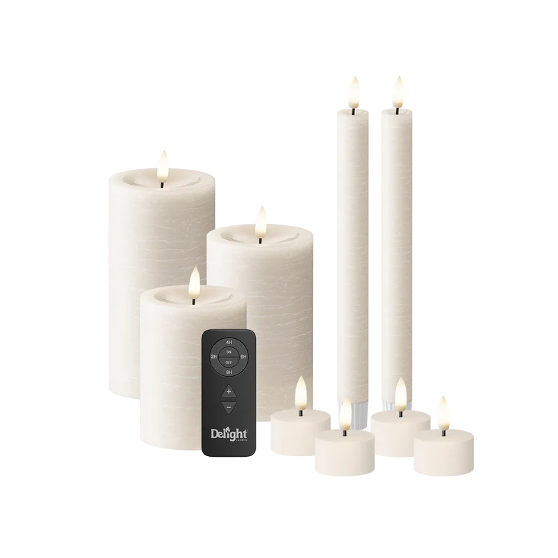 LED Lichtverpakking 9 stuks, Ivoor