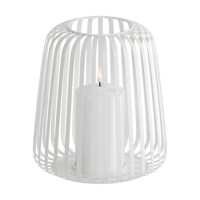 LED Lantaarn Ø 20 x 22 cm Wit