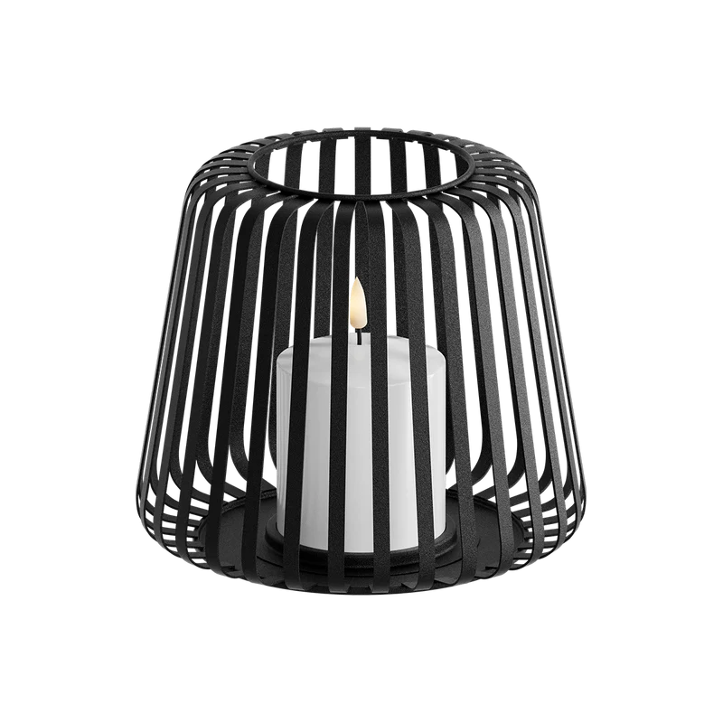 LED Lantaarn Ø 20 x 17 cm Zwart