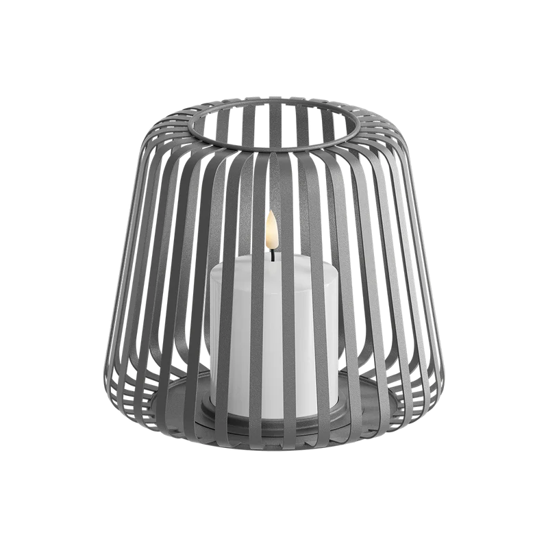 LED Lanterne Ø 20 x 17 cm Grå