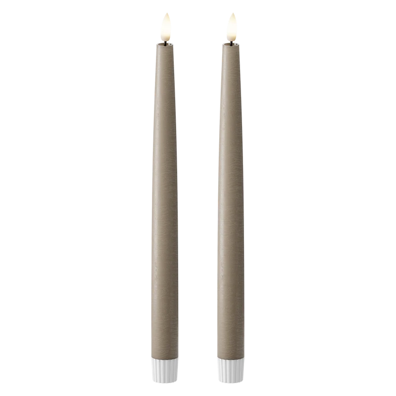 LED Dinerkaars 2 stuks, Ø 2,2 x 29 cm Mokka