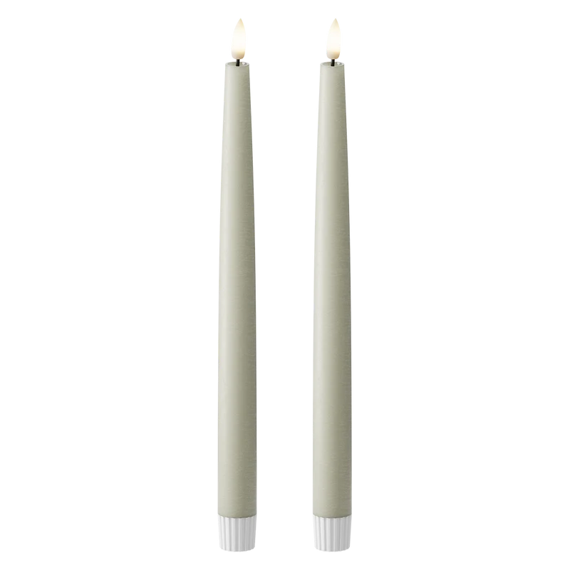 LED Dinerkaars 2 stuks, Ø 2,2 x 29 cm Saliegroen
