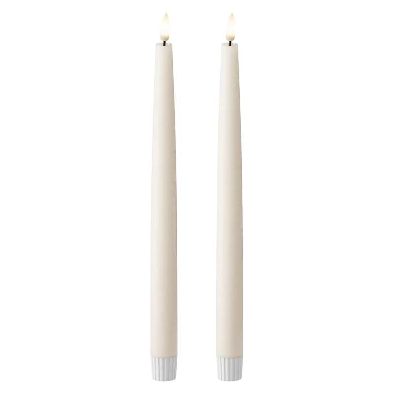 LED Dinerkaars 2 stuks, Ø 2,2 x 29 cm Ivoor