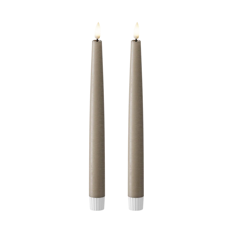 LED Dinerkaars 2 stuks, Ø 2,2 x 25 cm Mokka
