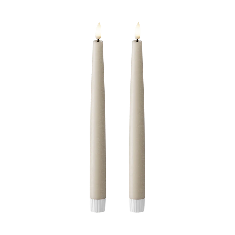LED Dinerkaars 2 stuks, Ø 2,2 x 25 cm Zand