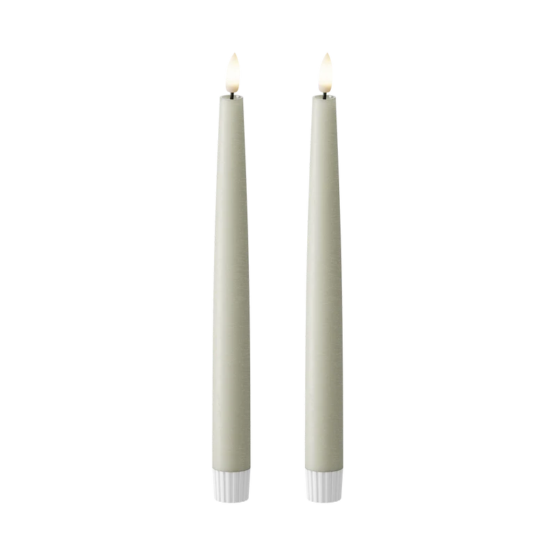 LED Dinerkaars 2 stuks, Ø 2,2 x 25 cm Saliegroen