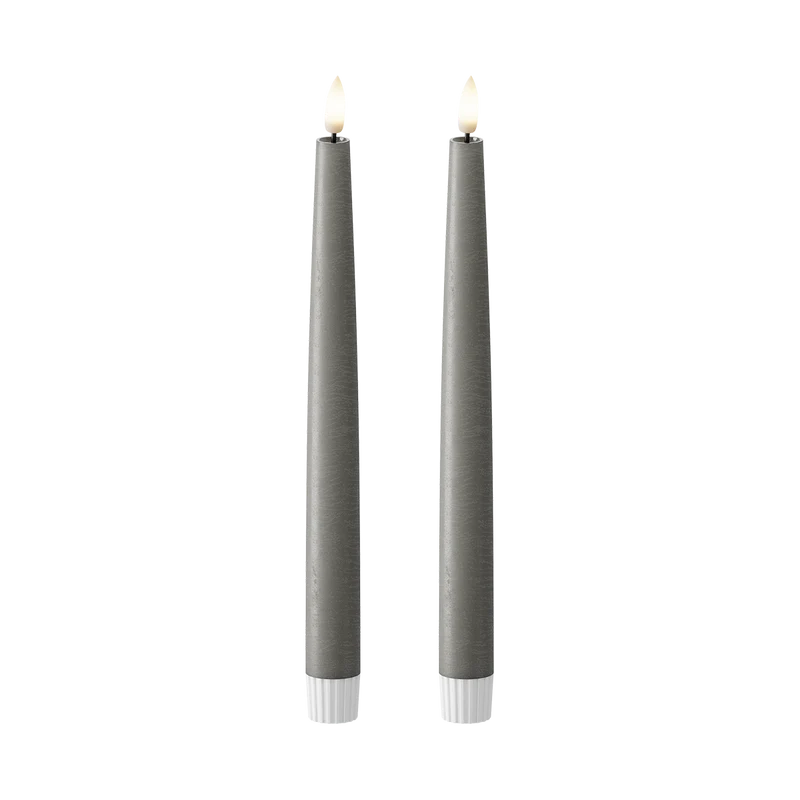 LED Dinerkaars 2 stuks, Ø 2,2 x 25 cm Donkergrijs