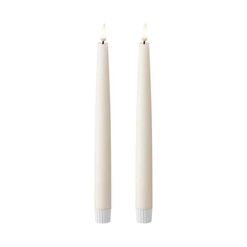 LED Dinerkaars 2 stuks, Ø 2,2 x 25 cm Ivoor