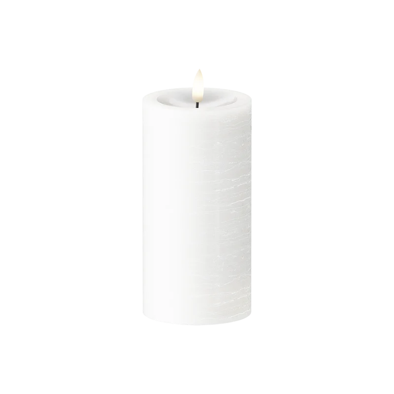 LED Stompkaarsen Ø 7,5 x 15 cm Wit