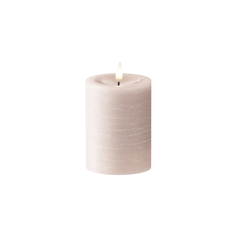 LED Stompkaarsen Ø 7,5 x 10 cm Roze