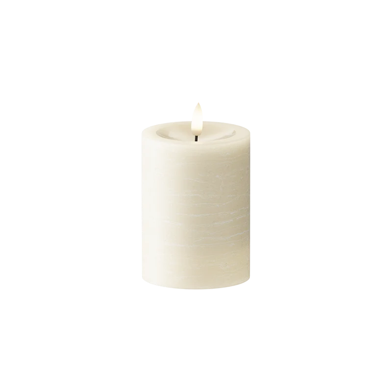 LED Stompkaarsen Ø 7,5 x 10 cm Crème