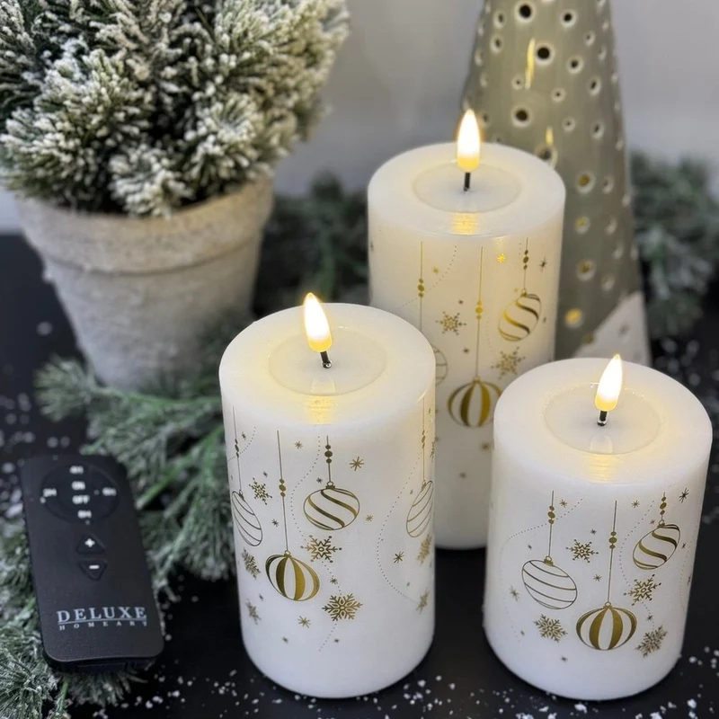 Kerstmis Stompkaarsen Pakket - goud