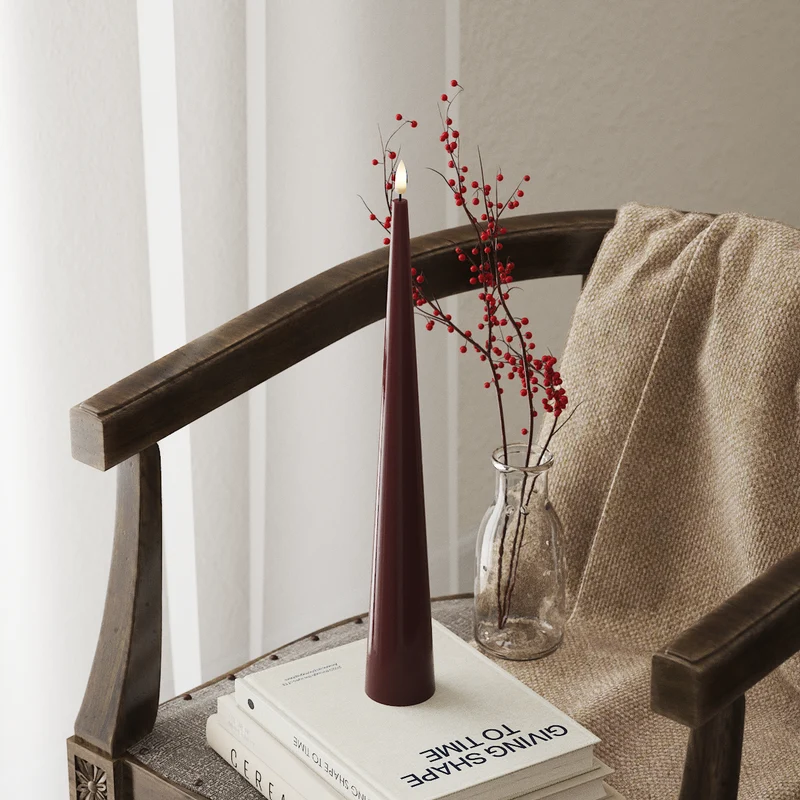 Kegellicht D 5 x H 38 cm Bordeaux