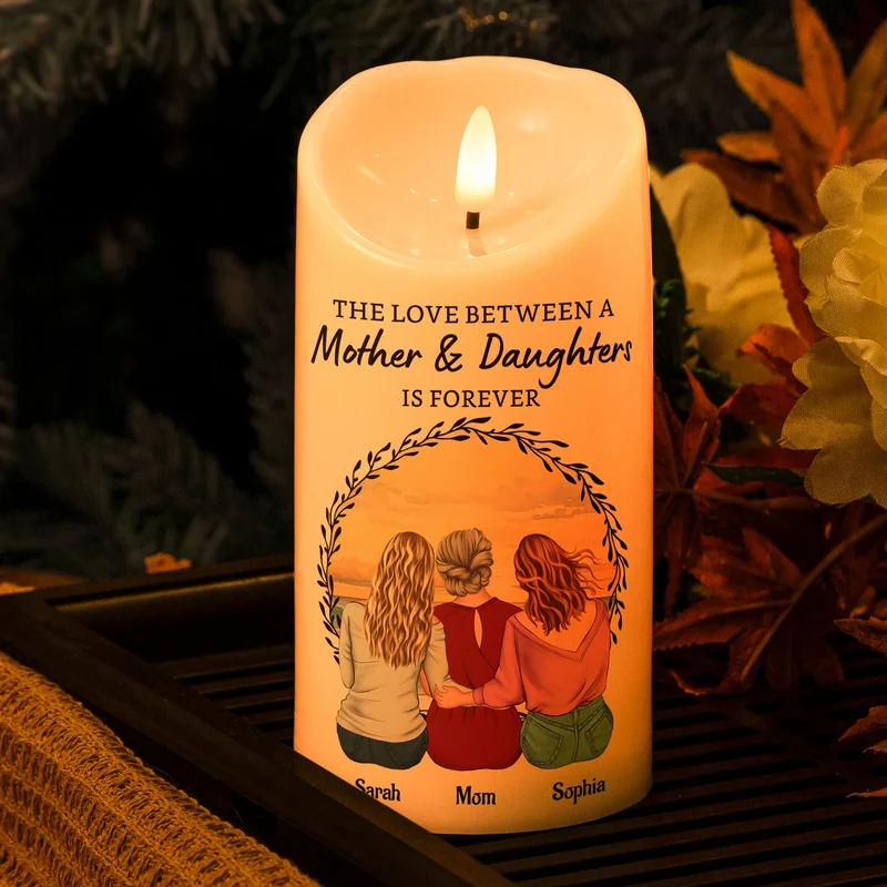 Personligt flamlöst LED - Kärlek mellan dotter och mor