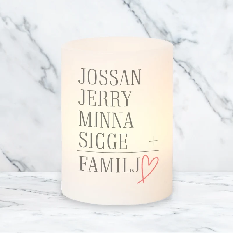 LED Ljus | Familj | Text