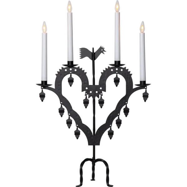 Adventsljusstake i smide tupp
