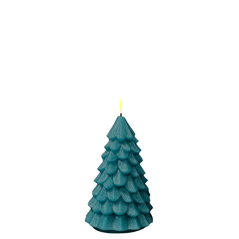 LED Juletræ 16 cm mørkegrøn