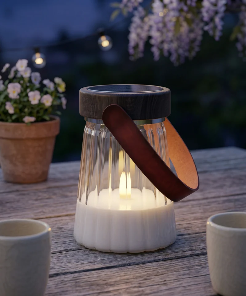LED Glas Lanterne 13cm