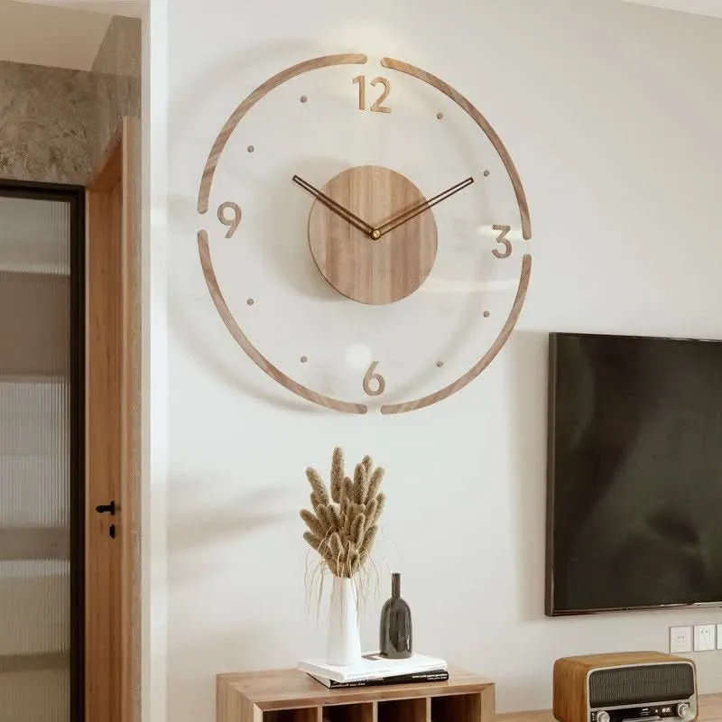 Minimalistisk Nordisk Väggklocka för Hemmet