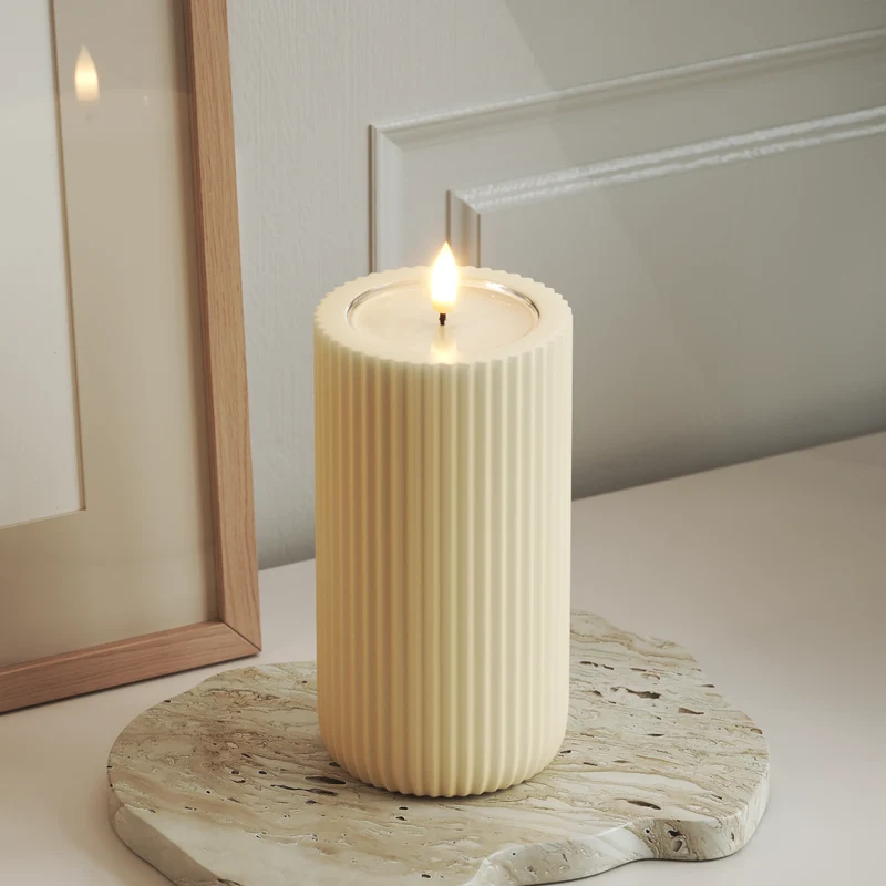 Unique LED Rillelys D 8 x 15 cm Cream