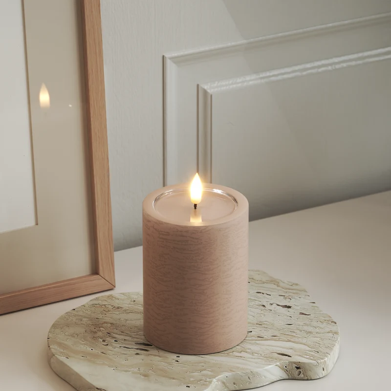 Unique LED Bloklys D 7,5 x 10 cm Rose