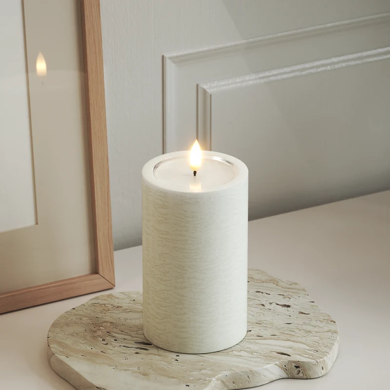 Unique LED Bloklys D 7,5 x 12,5 cm Hvid
