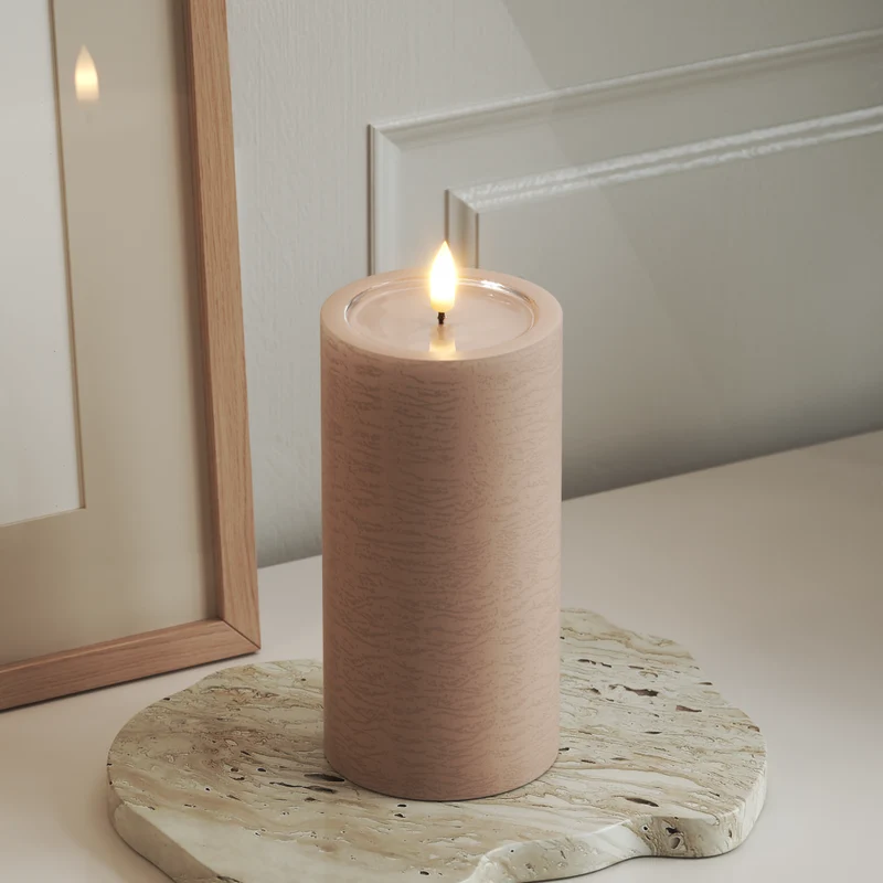 Unique LED Bloklys D 7,5 x 15 cm Rose