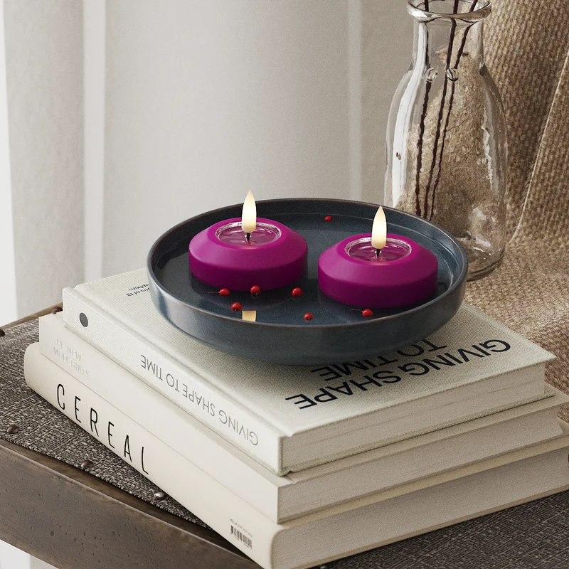 LED Drijfkaarsen Ø 6,1 cm (2 stuks) Violet