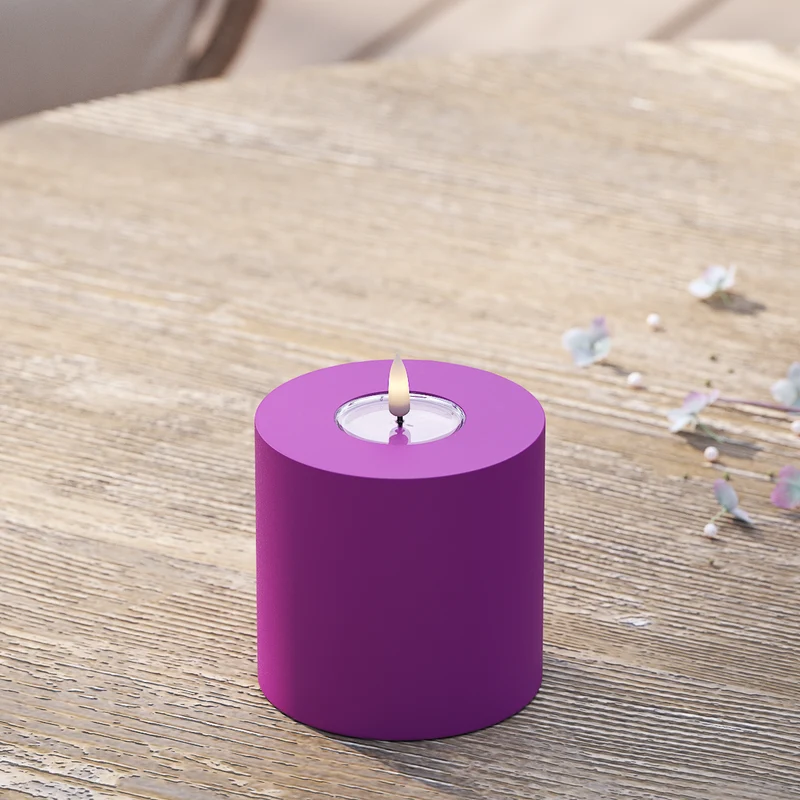 Udendørs LED Bloklys Ø 10 x 10 cm Violet
