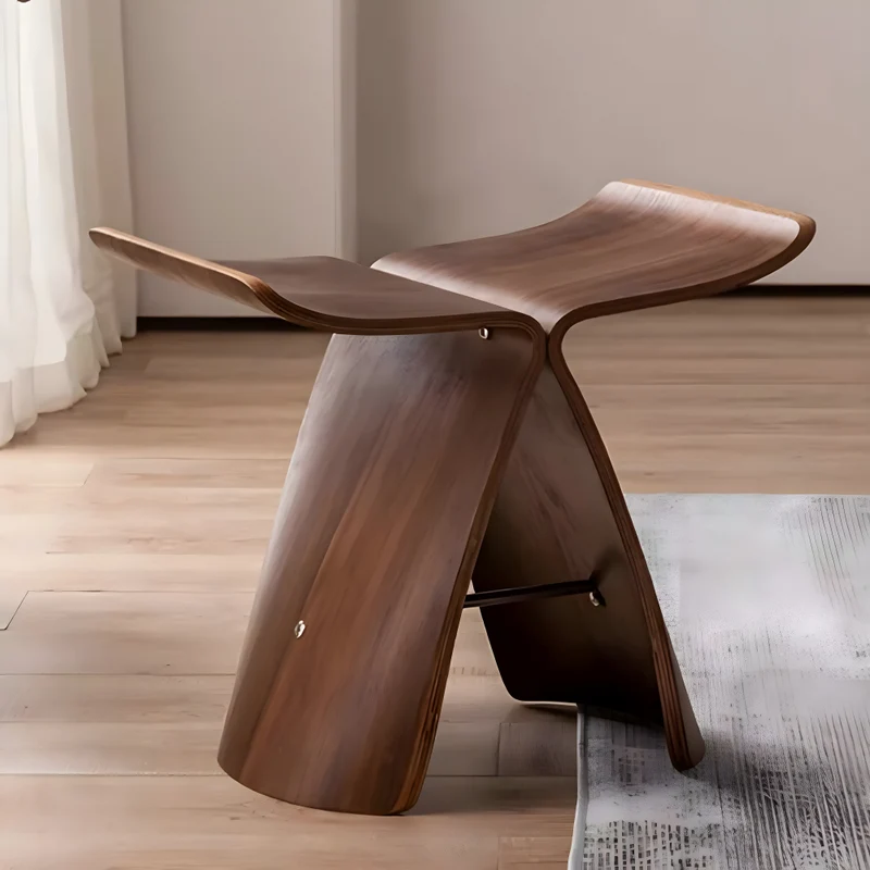 Elegant Handgjord Trähocker för Hemmet & Trädgården