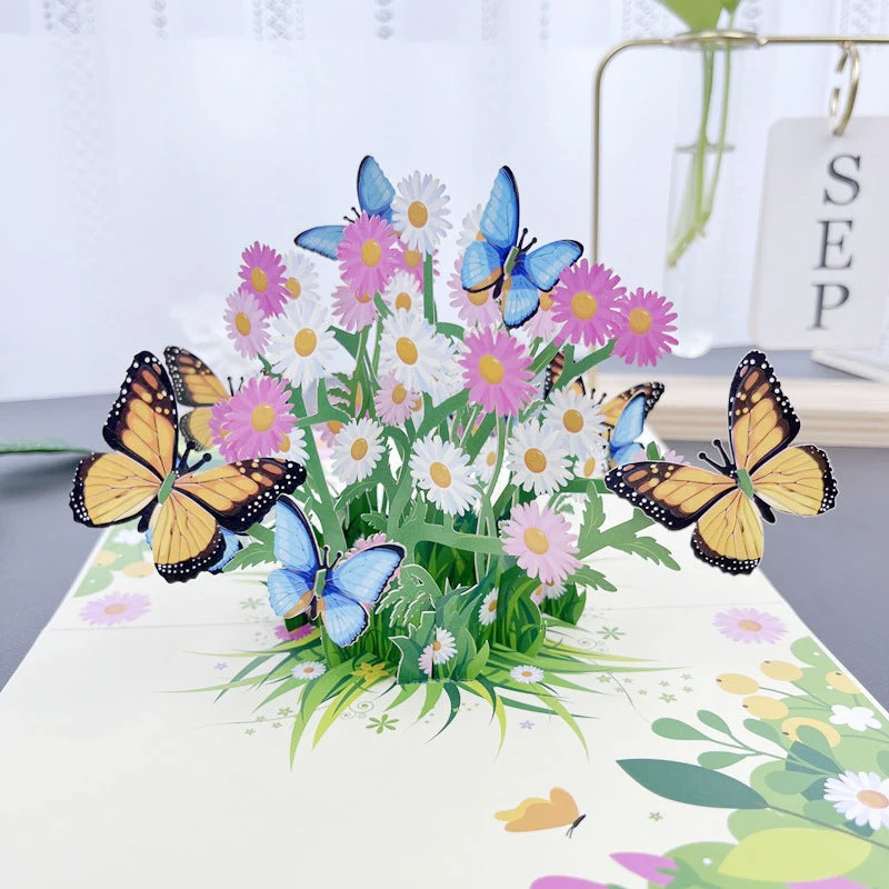 3D Handgjorda Blomsterkort för Alla Tillfällen