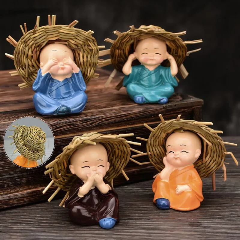 Polyresin Monk Buddha Idoler - För Harmoni i Hemmet